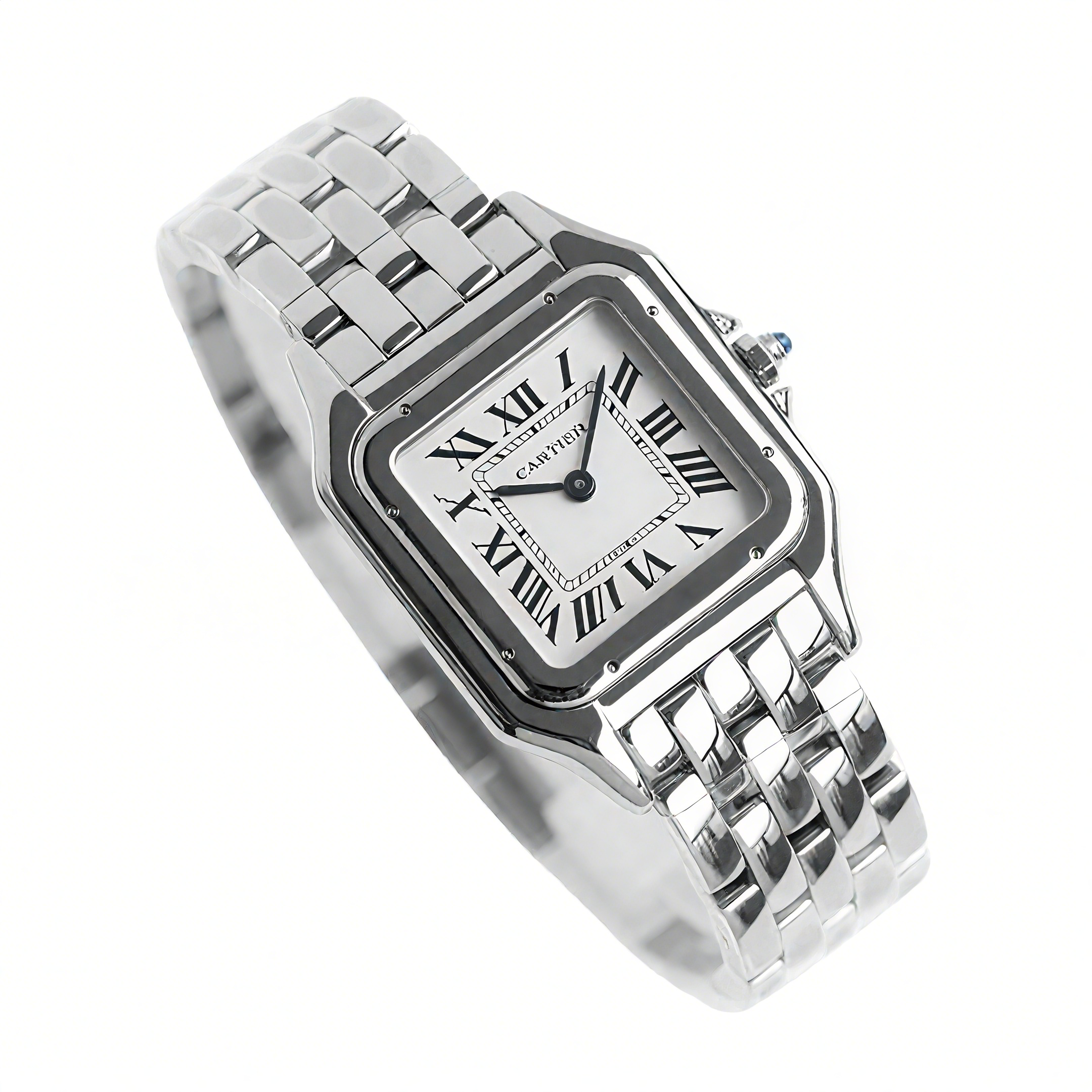 Cartier Panthère De Cartier 27mm White Dial in Steel-fasswatch