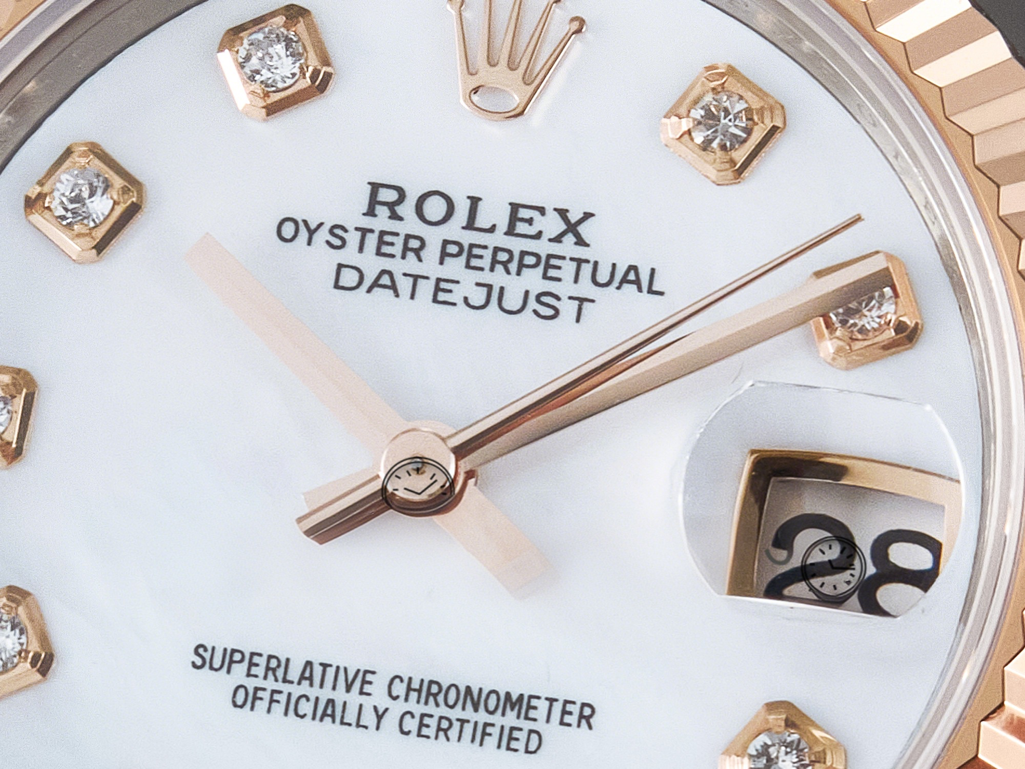 Rolex DateJust 31 278271 ARF 1:1 Best Edition 904L Steel White MOP Diamonds Dial on SS/RG Jubilee Bracelet ETA 2688-fasswatch