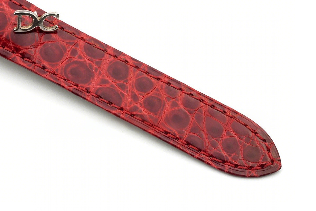 Cartier Ballon Bleu de Cartier 36mm White Dial in Steel on Red Leather Strap-fasswatch