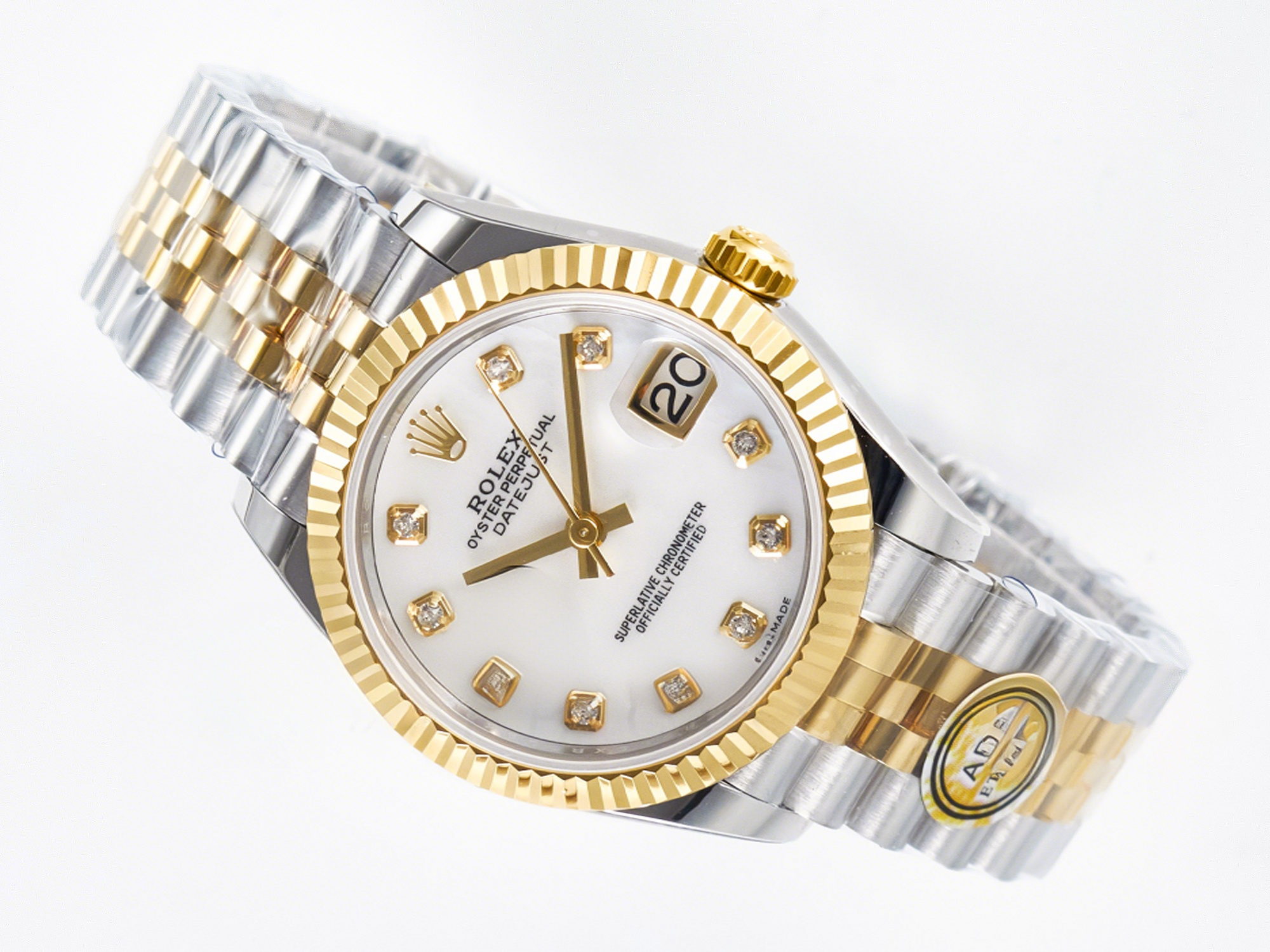Rolex DateJust 31 278273 ARF 1:1 Best Edition 904L Steel White MOP Diamonds Dial on SS/YG Jubilee Bracelet ETA 2688-fasswatch