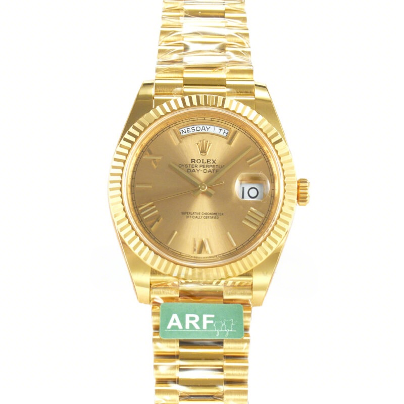 Rolex Daydate 40 228238 Champagne Dial with Roman Marker in Yellow Gold (Gain Weight)-fasswatch