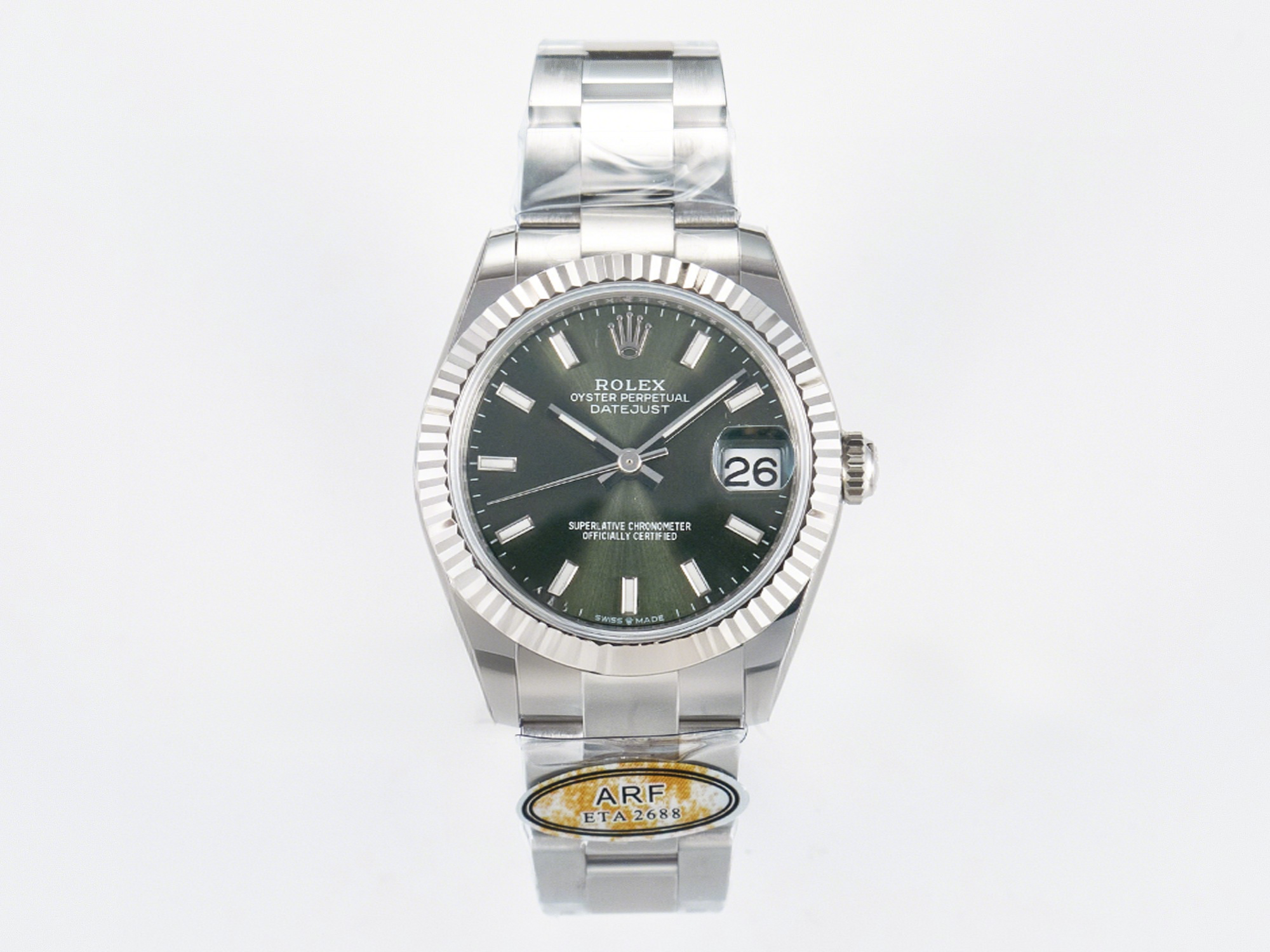 Rolex DateJust 31 278274 ARF 1:1 Best Edition 904L Steel Green Dial Stick Marker on SS Oyster Bracelet ETA 2688-fasswatch