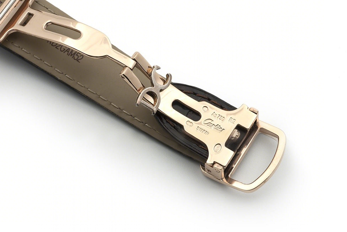 Ballon Bleu de Cartier 36mm White Dial in Rose Gold on Brown Leather Strap-fasswatch