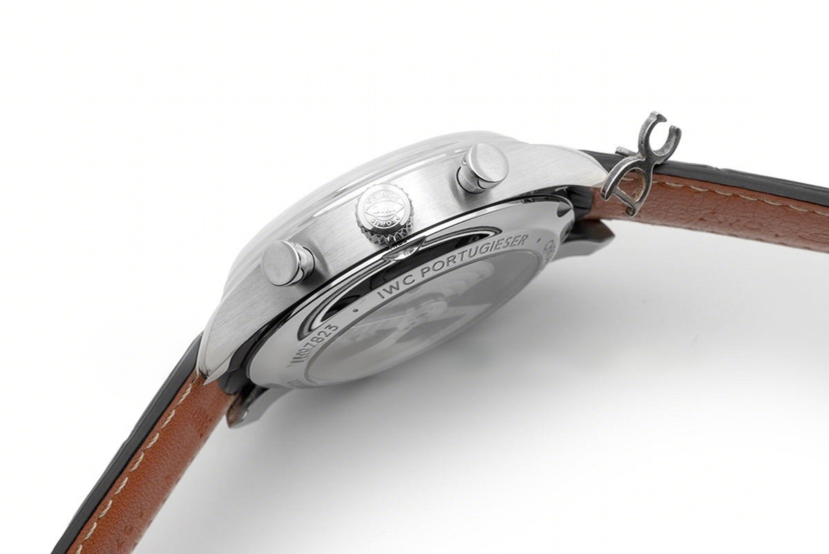 IWC Portuguese Chronograph Series Classic IW390403 White Dial in Steel-fasswatch