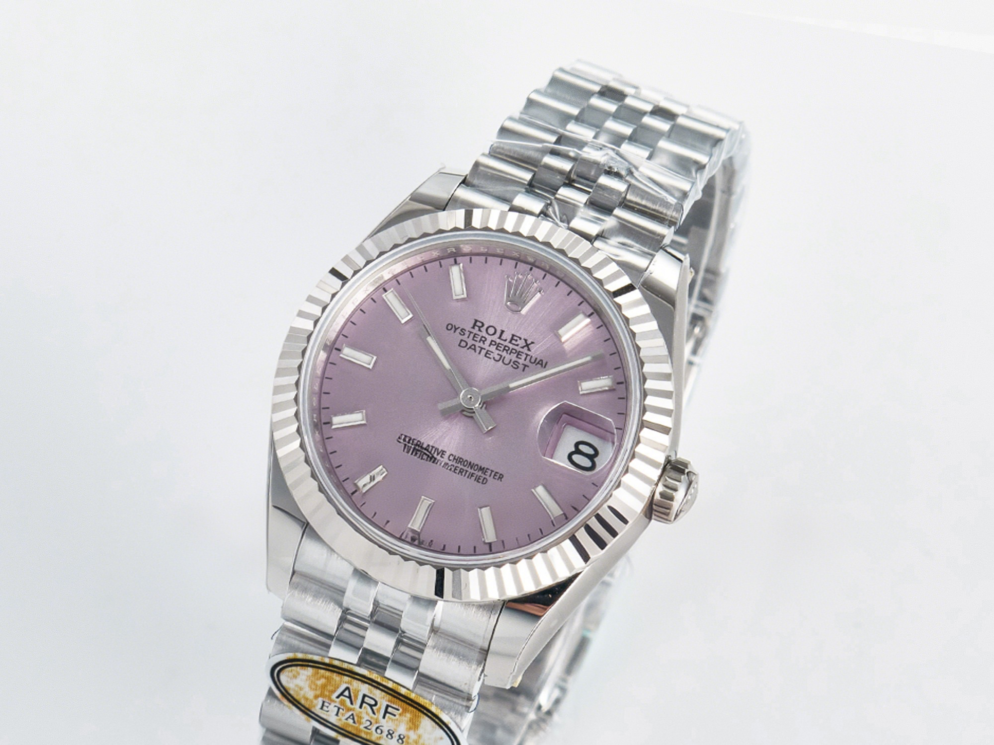 Rolex DateJust 31 278274 ARF 1:1 Best Edition 904L Steel Pink Dial Stick Marker on SS Jubilee Bracelet ETA 2688-fasswatch