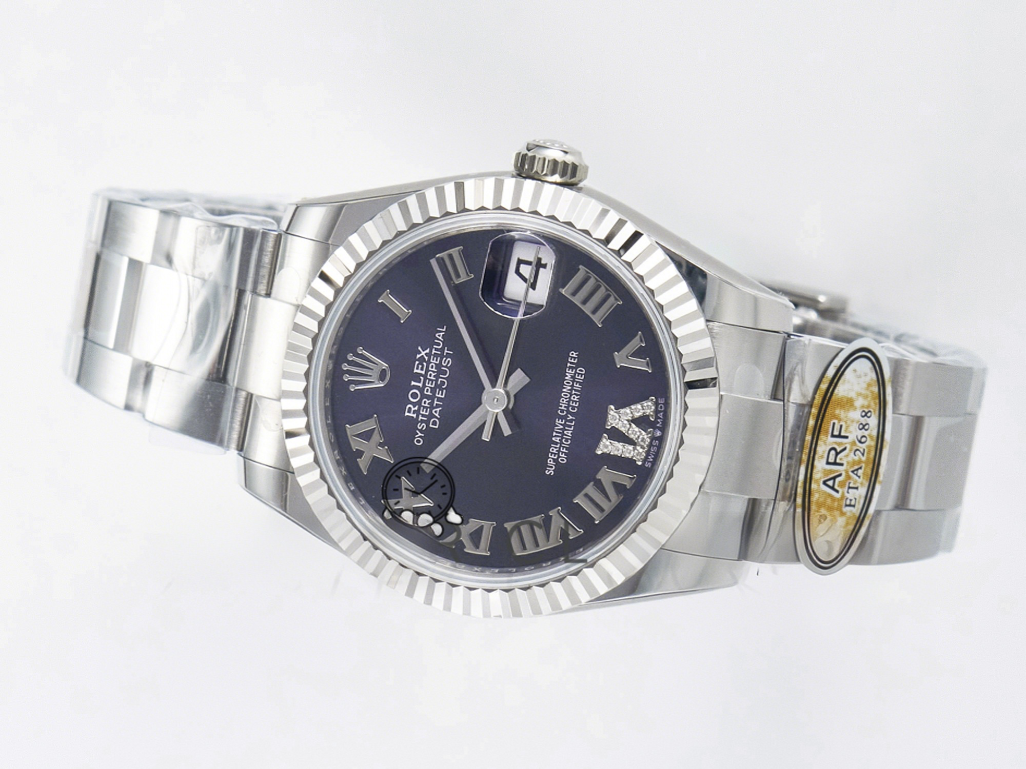 Rolex DateJust 31 278274 ARF 1:1 Best Edition 904L Steel Purple Roman Dial on SS Oyster Bracelet ETA 2688-fasswatch