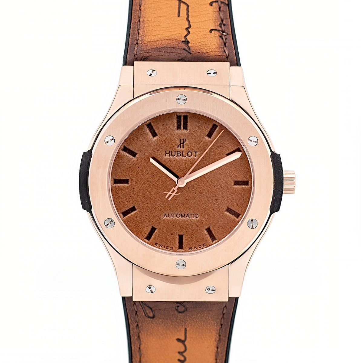 Hublot Classic Fusion Berluti Scritto 45mm in Rose Gold-fasswatch