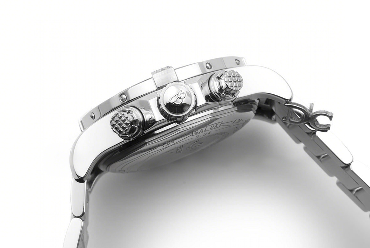 Breitling Colt Chronograph 44mm Black Dial in Steel on Steel Bracelet-fasswatch