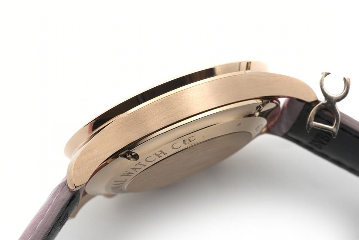 IWC Portugieser Chronograph Automatic White Dial in Rose Gold on Pink Leather Strap-fasswatch