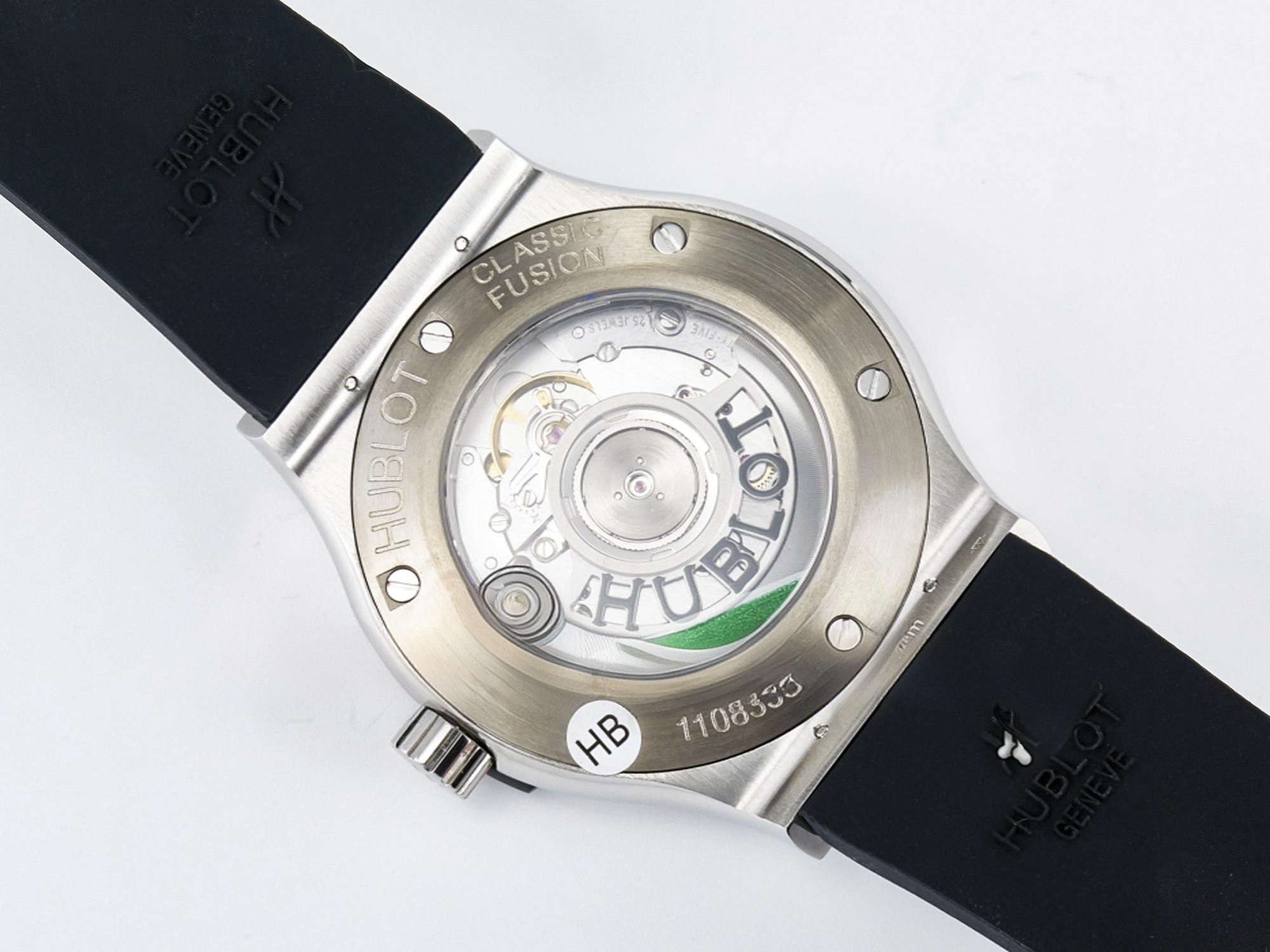 Hublot Classic Fusion Bang 42mm HBF 1:1 Best Edition Black Dial Diamonds Bezel on Black Rubber Strap A2892-fasswatch