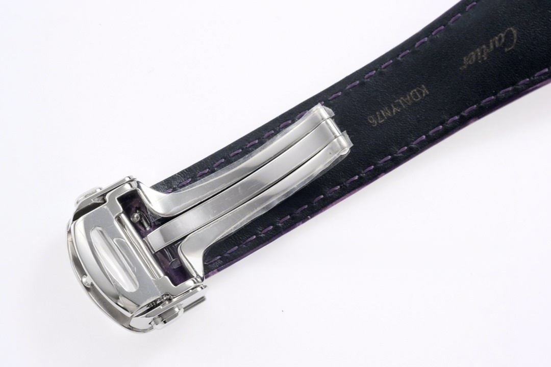 Cartier Pasha de Cartier 35mm in Violet Leather Strap-fasswatch