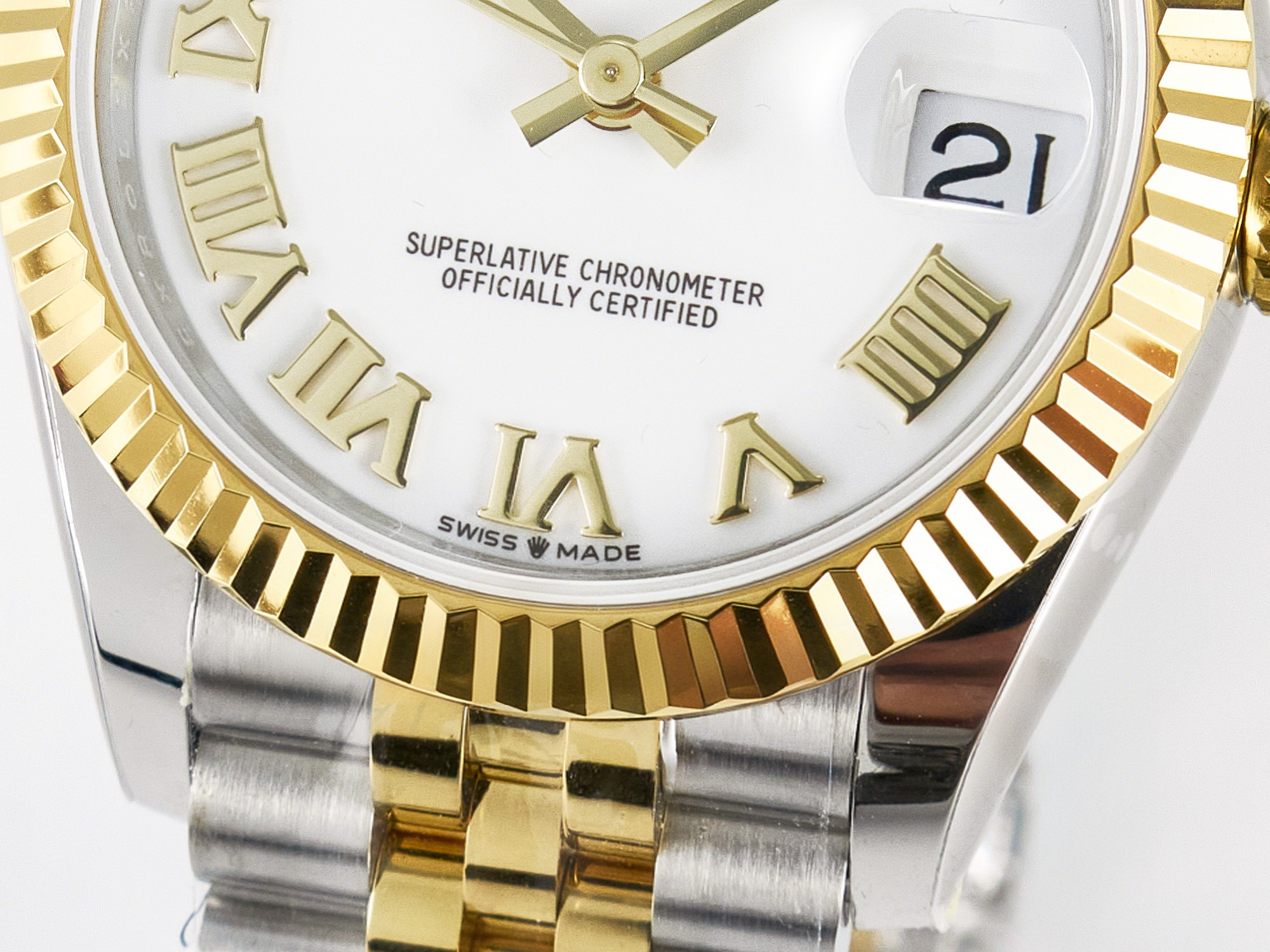 Rolex DateJust 31 278273 ARF 1:1 Best Edition 904L Steel White Roman Dial on SS/YG Jubilee Bracelet ETA 2688-fasswatch