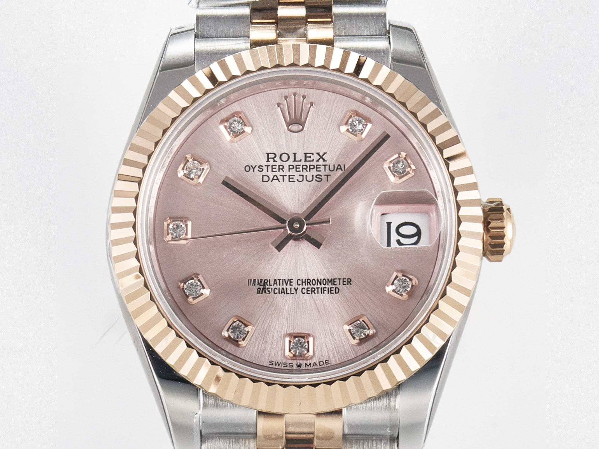 Rolex DateJust 31 278271 ARF 1:1 Best Edition 904L Steel RG Diamonds Dial on SS/RG Jubilee Bracelet ETA 2688-fasswatch