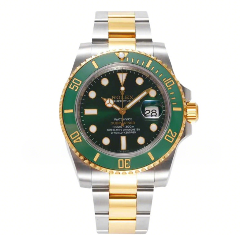 Rolex Submariner 116613LV ‘Watchvice Edition’ Hulk in Yellow Gold and Steel-fasswatch