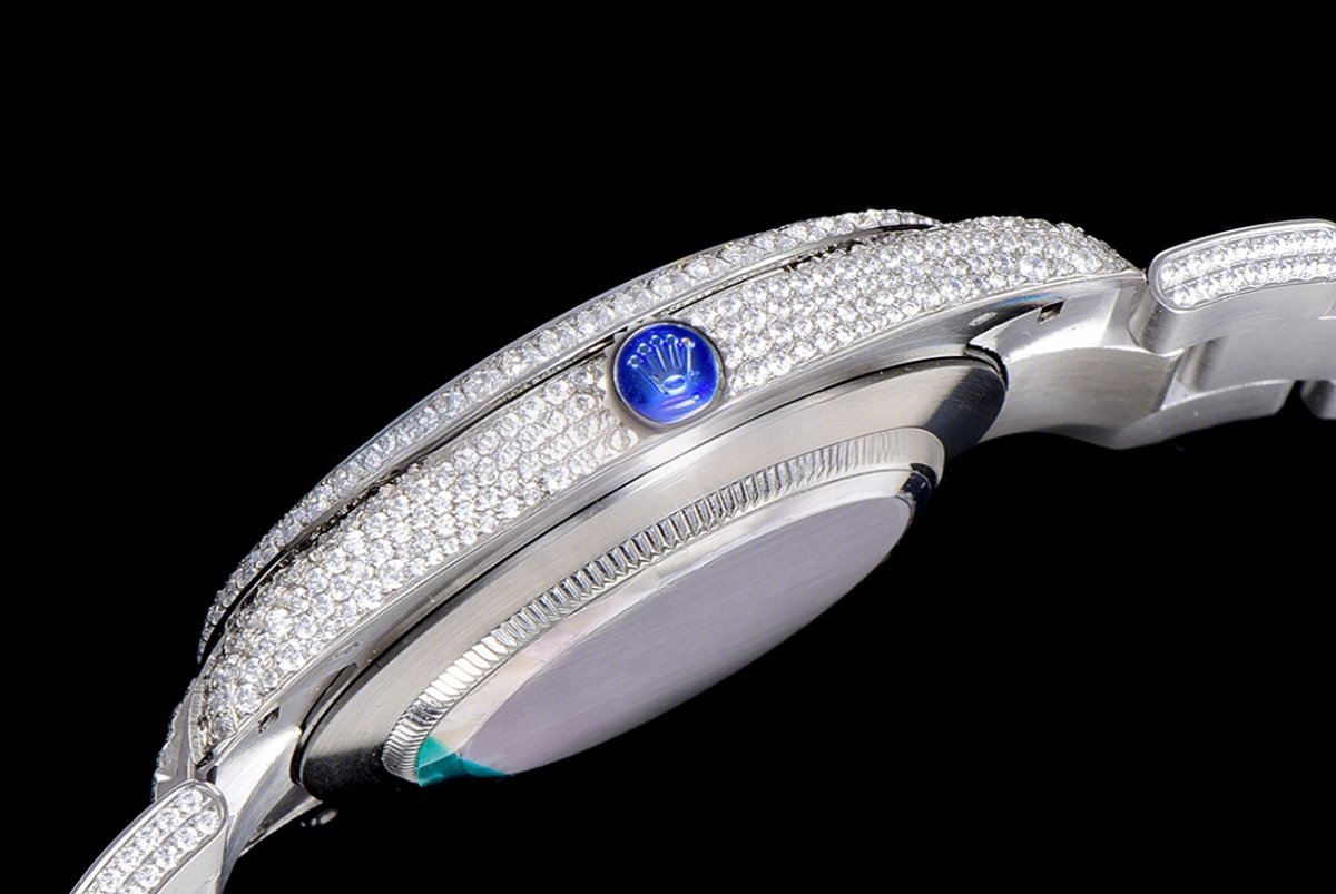 Rolex Datejust 41 126334 Diamond Paved Dial with Stick Markers in Steel-fasswatch