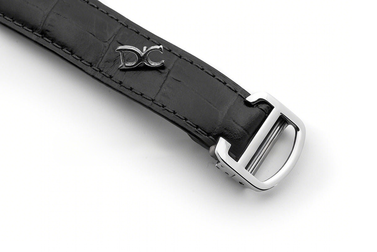 Drive de Cartier Tourbillon White Dial in White Gold on Black Leather Strap-fasswatch