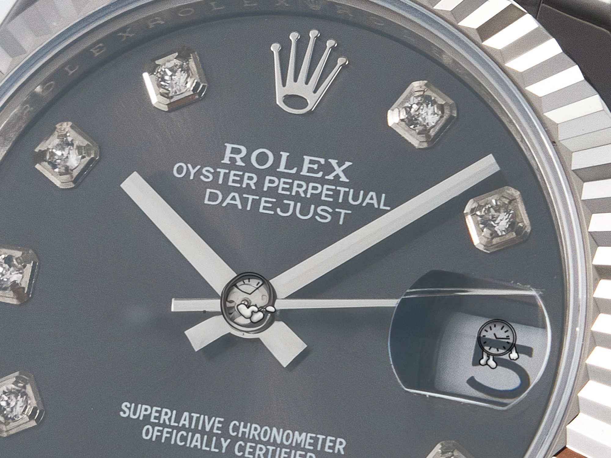 Rolex DateJust 31 278274 ARF 1:1 Best Edition 904L Steel Gray Diamonds Dial on SS Oyster Bracelet ETA 2688-fasswatch