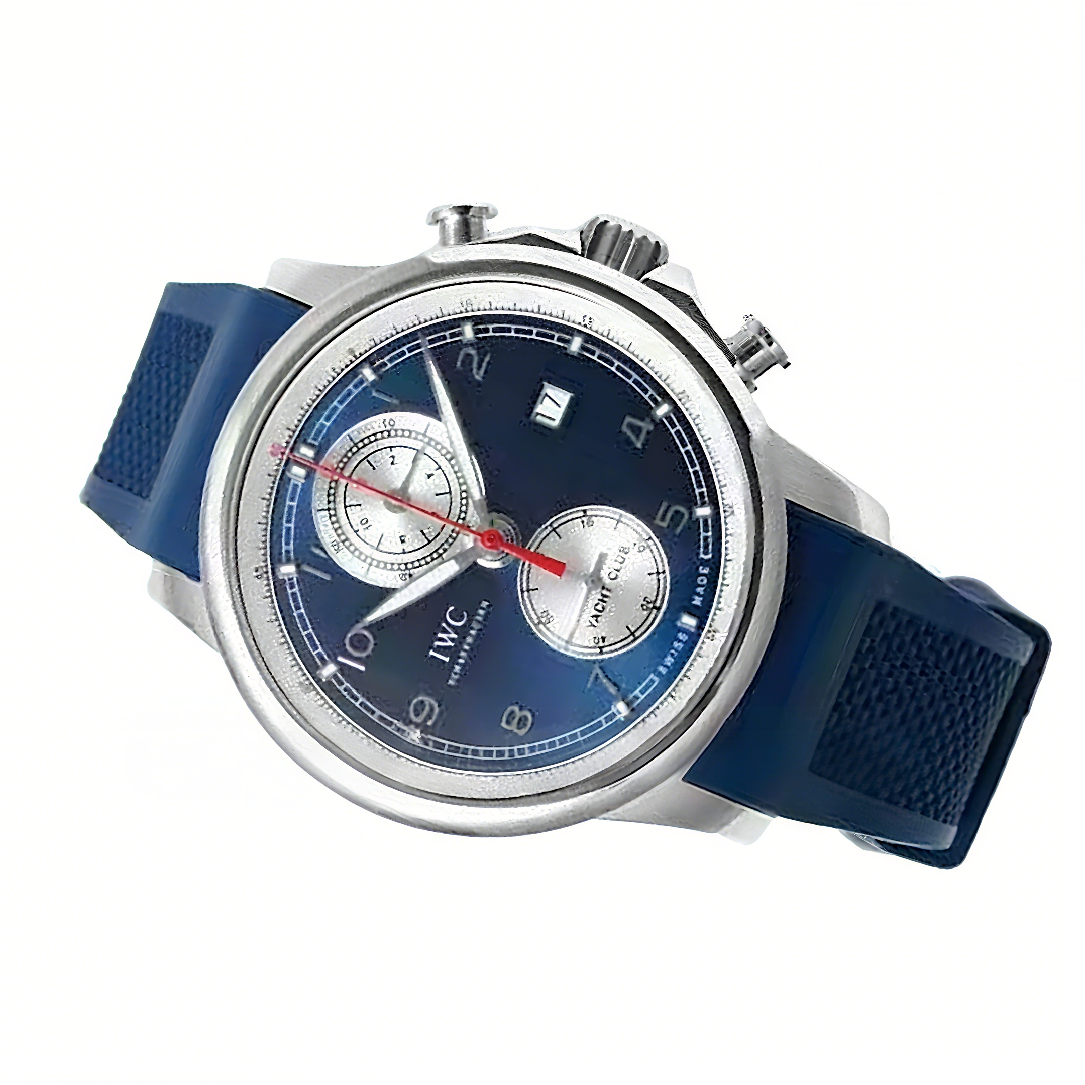 IWC Portugieser Yacht Club Chronograph IW390705 Blue Dial in Steel-fasswatch
