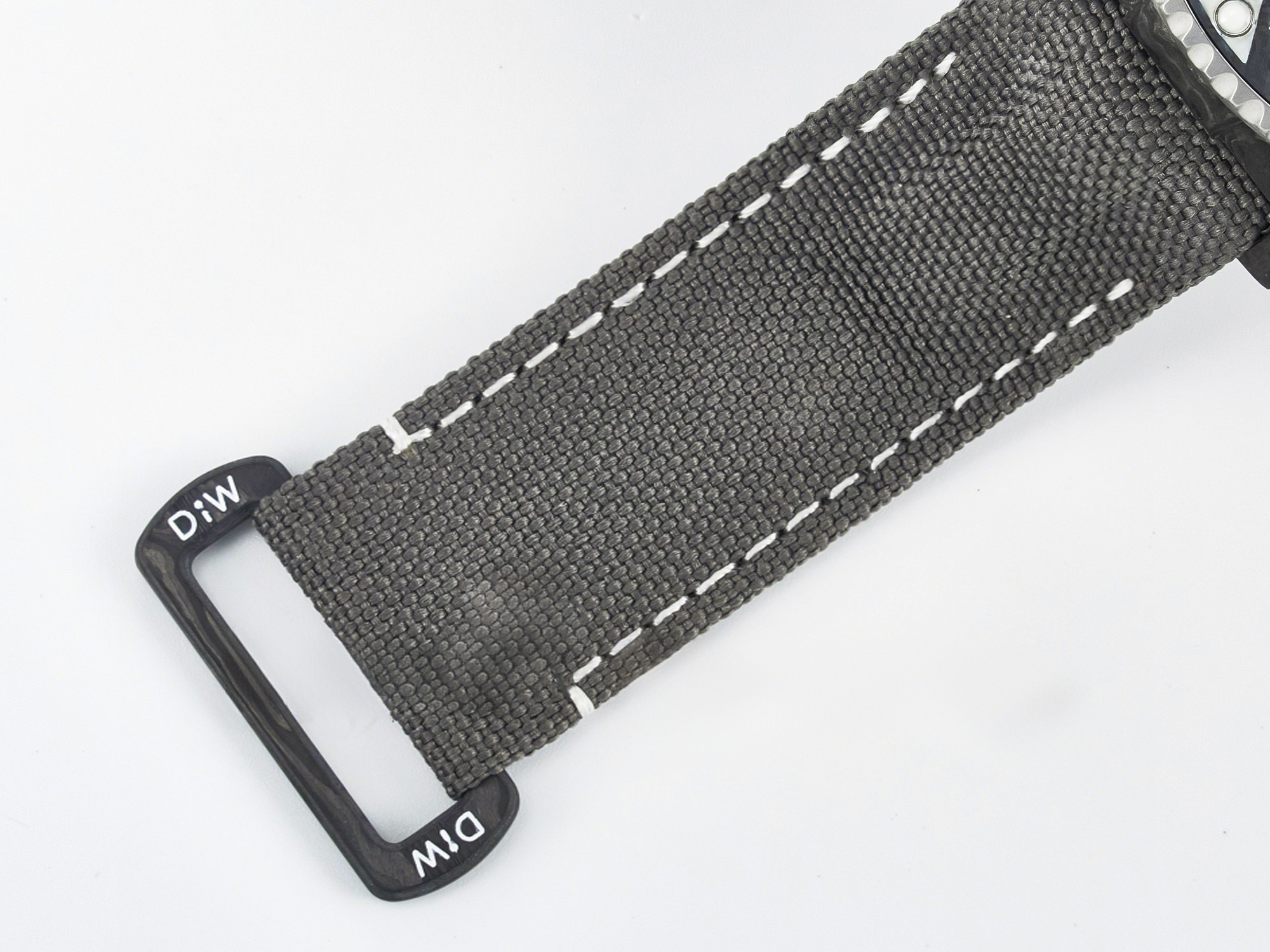 Rolex Sea Dweller 43mm Black Carbon DIWF Best Edition Gray Dial on Gray Nylon Strap A2824 V2-fasswatch