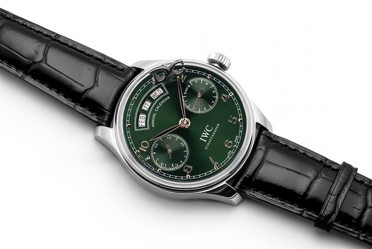 IWC Portugieser Annual Calender IW503510 Green Dial in Steel-fasswatch