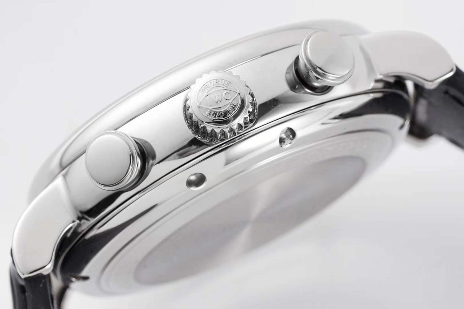 IWC Portofino Chronograph IW391029 Edition “150 Years” Black Dial in Steel-fasswatch