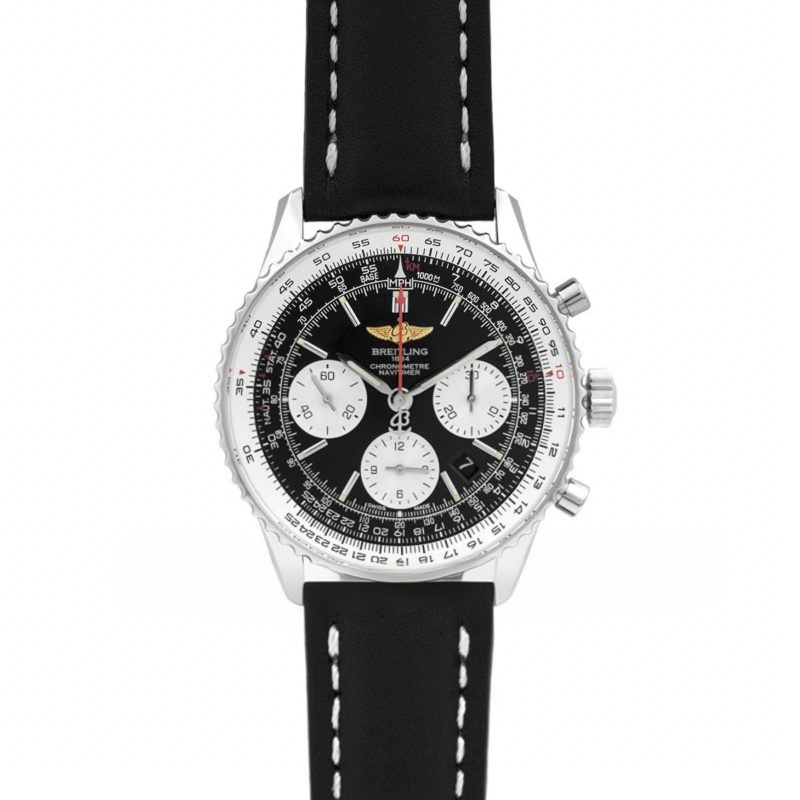 Breitling Navitimer 01 Chronograph Black Dial in Steel-fasswatch