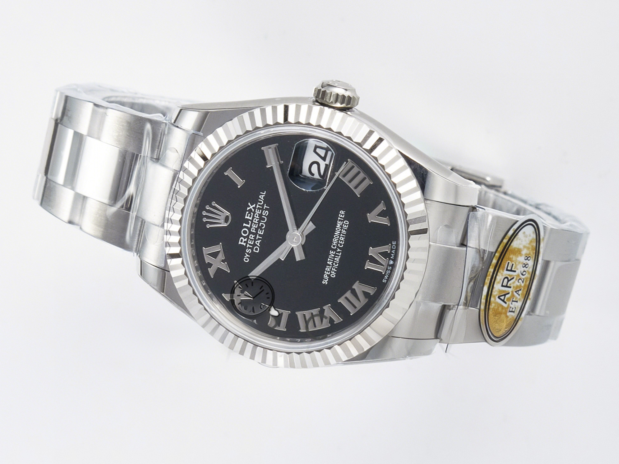 Rolex DateJust 31 278274 ARF 1:1 Best Edition 904L Steel Black Roman Dial on SS Oyster Bracelet ETA 2688-fasswatch