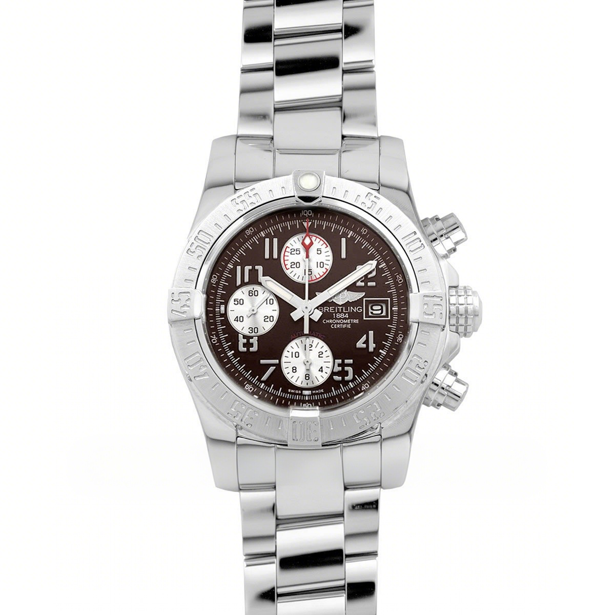 Breitling Colt Chronograph 44mm Brown Dial in Steel on Steel Bracelet-fasswatch