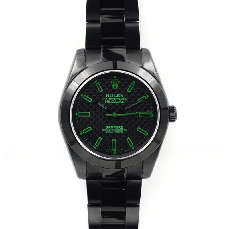 Rolex Bamford Milgauss SE Stealth GV Green-fasswatch
