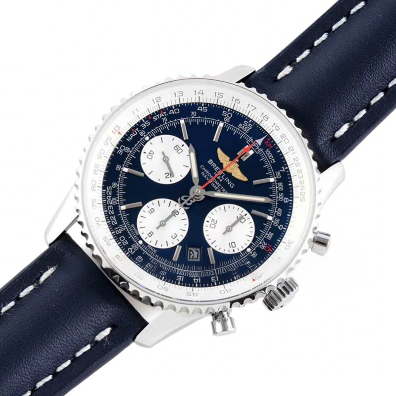 Breitling Navitimer 01 Chronograph Blue Dial in Steel-fasswatch