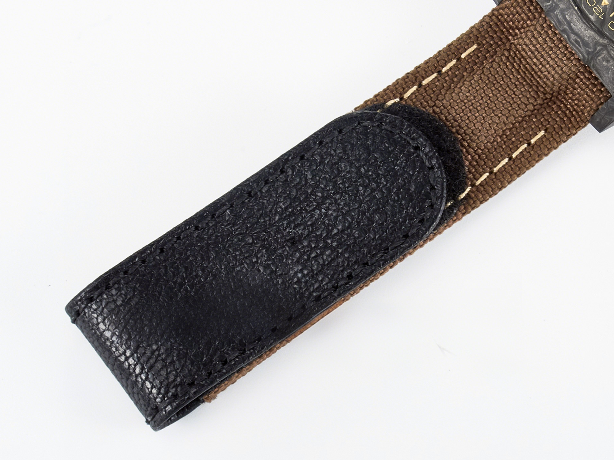 Rolex Daytona DIW Carbon Case and Bezel DIWF Edition Yellow Arabic Dial on Brown Nylon Strap A7750-fasswatch