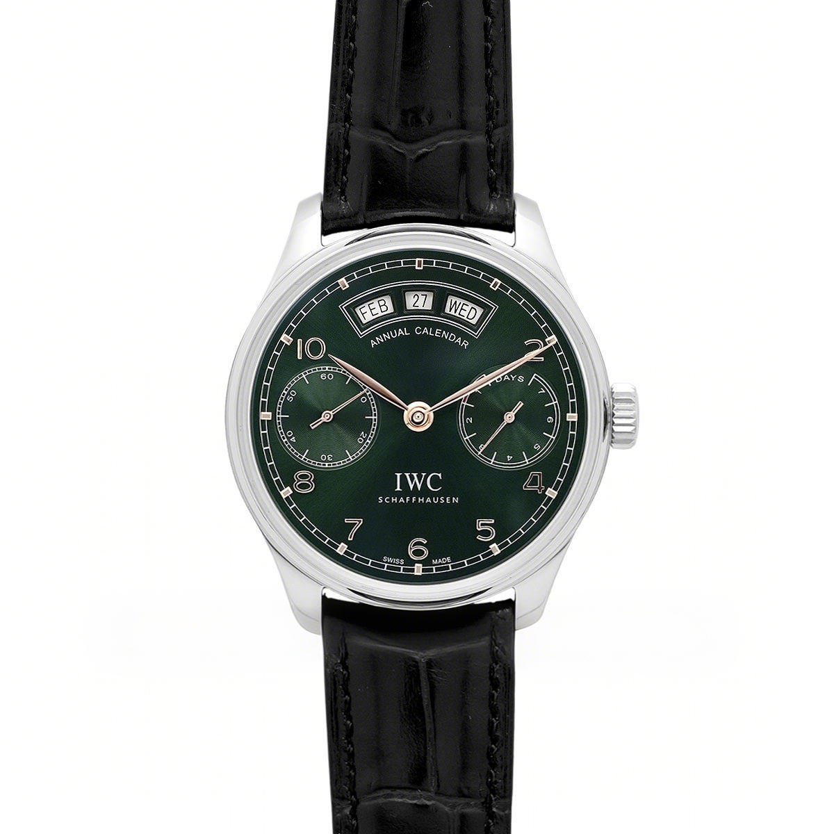 IWC Portugieser Annual Calender IW503510 Green Dial in Steel-fasswatch