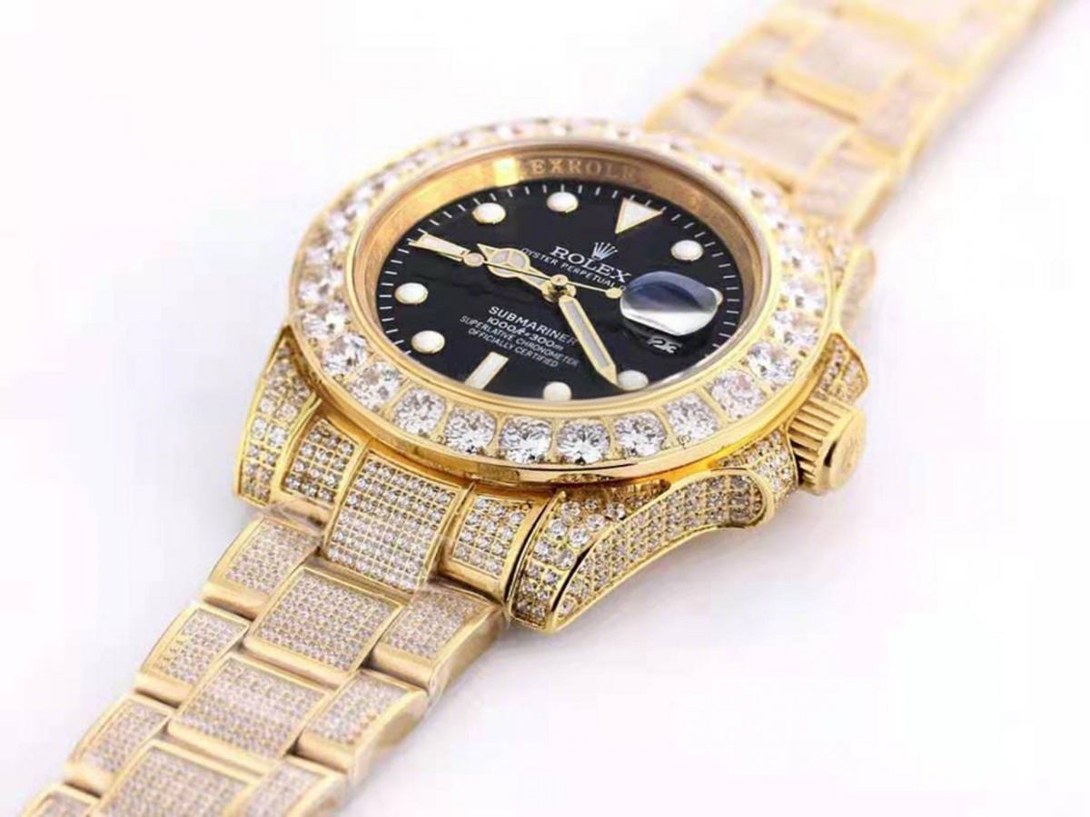 Rolex Submariner 116659 Black Dial with Diamond Markers in Yellow Gold-fasswatch