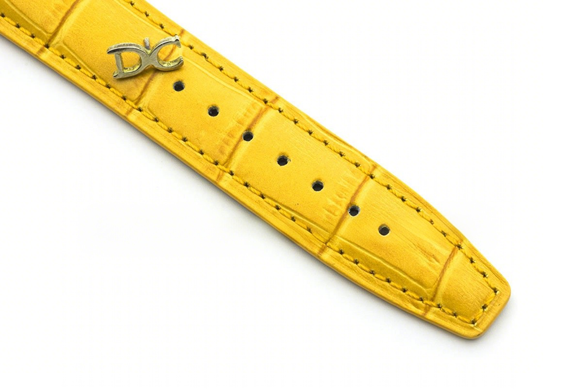 IWC Portugieser Chronograph Automatic White Dial in Rose Gold on Yellow Leather Strap-fasswatch