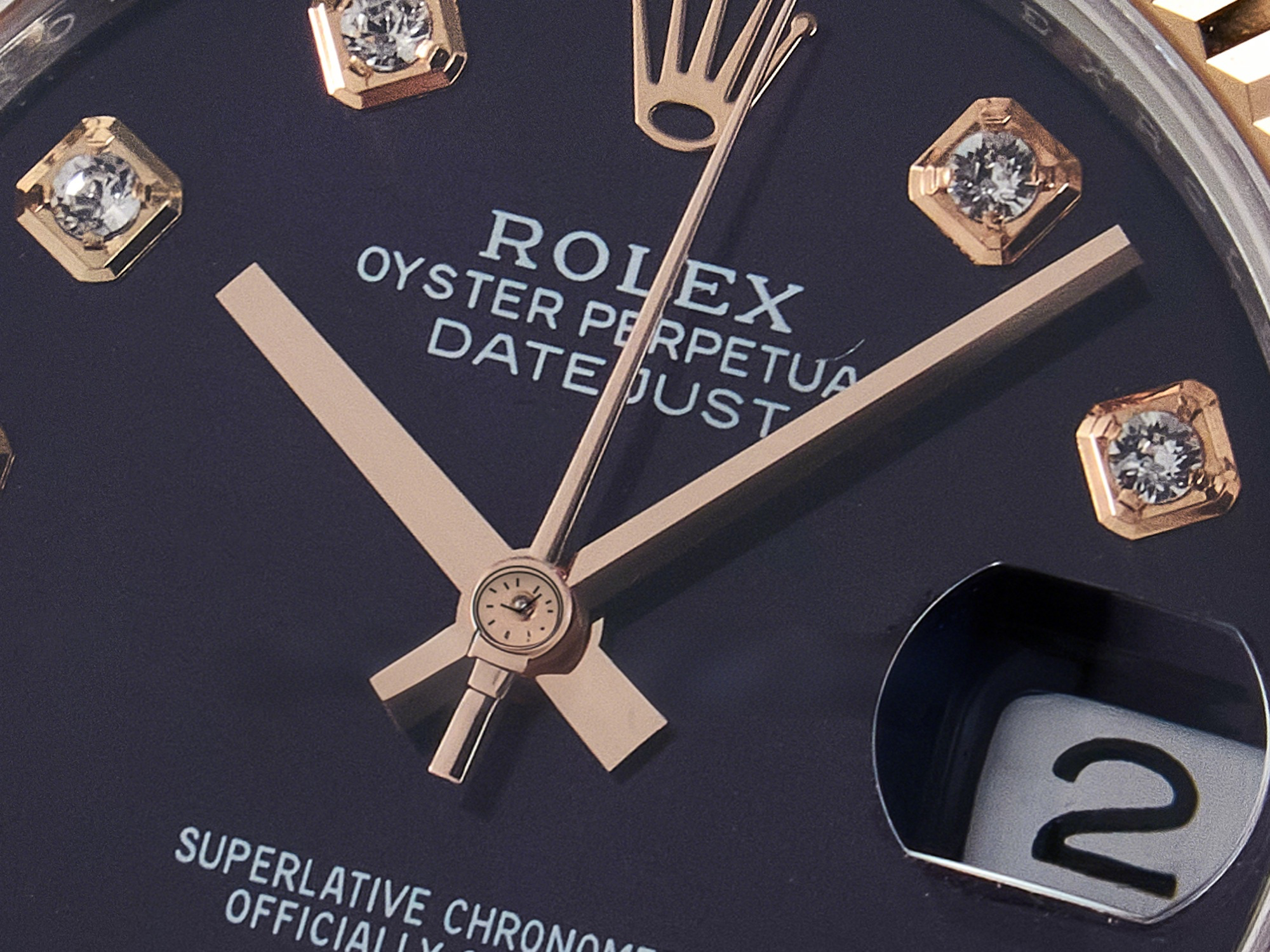 Rolex DateJust 31 278271 ARF 1:1 Best Edition 904L Steel Purple Diamonds Dial on SS/RG Oyster Bracelet ETA 2688-fasswatch