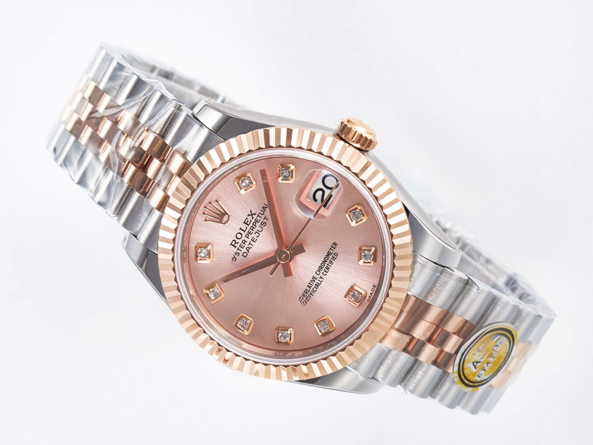 Rolex DateJust 31 278271 ARF 1:1 Best Edition 904L Steel RG Diamonds Dial on SS/RG Jubilee Bracelet ETA 2688-fasswatch