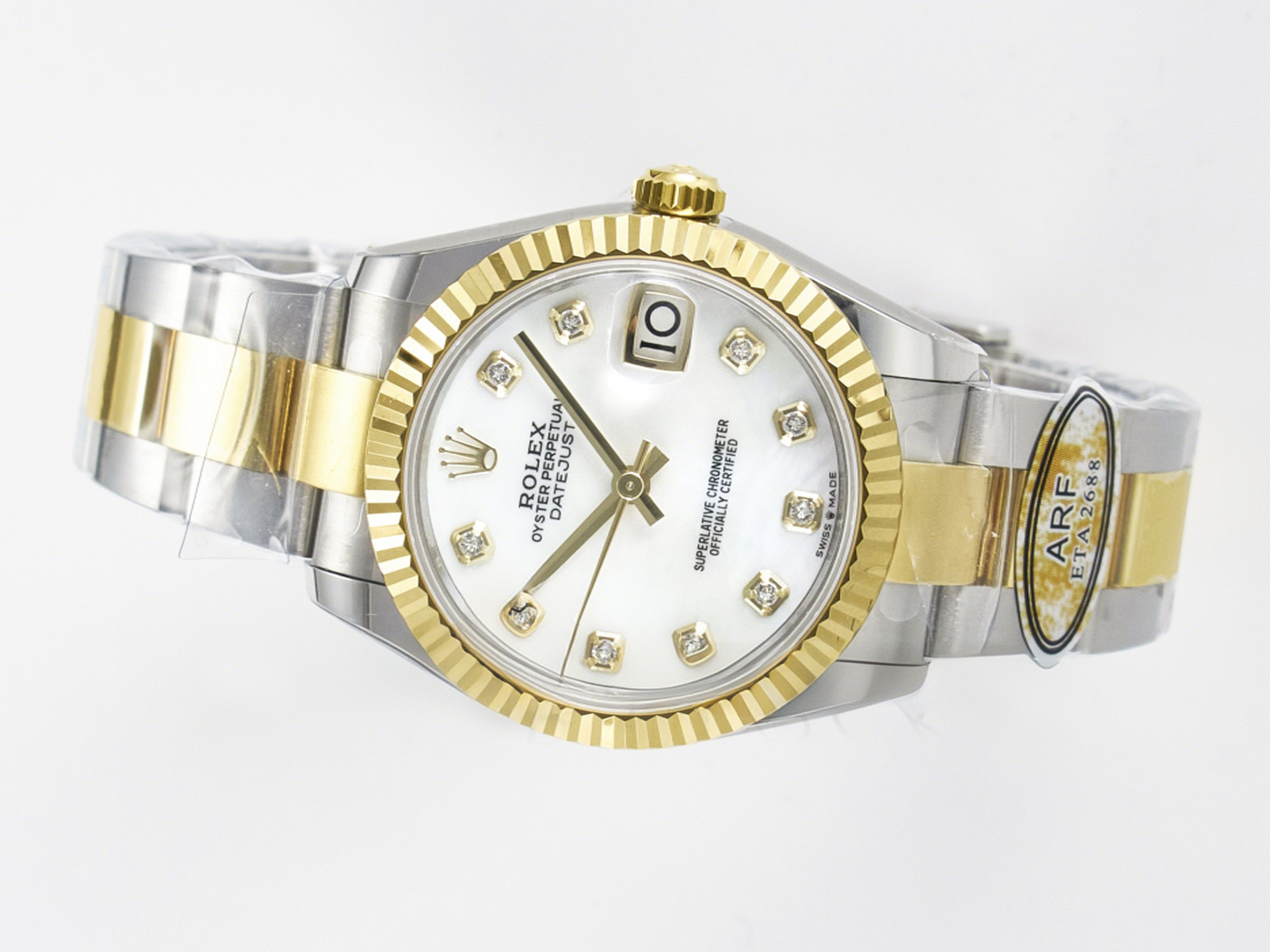Rolex DateJust 31 278273 ARF 1:1 Best Edition 904L Steel White MOP Dial on SS/YG Oyster Bracelet ETA 2688-fasswatch