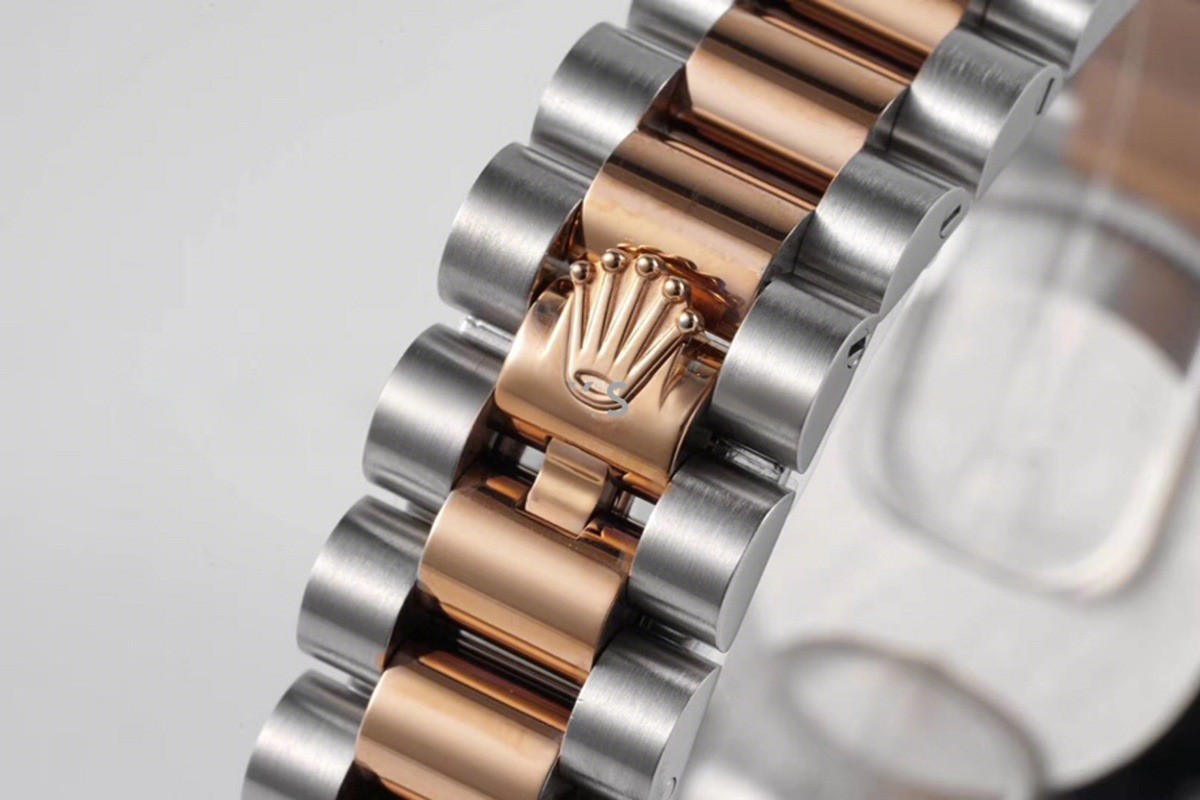 Rolex Datejust 31 Chocolate Dial Diamond Markers in Everose Gold/Steel on President Bracelet-fasswatch