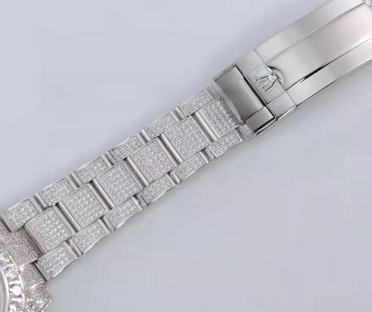 Rolex Submariner 116659 Full Diamond Paved Dial in Steel-fasswatch