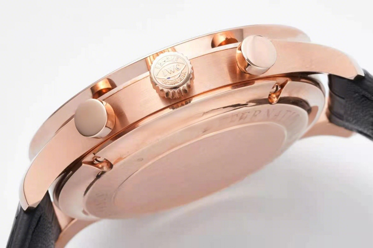 IWC Portugieser Chronograph IW371482 Black Dial in Rose Gold-fasswatch