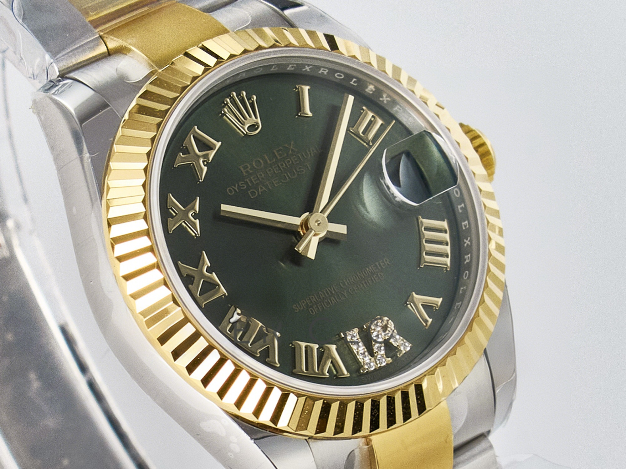 Rolex DateJust 31 278273 ARF 1:1 Best Edition 904L Steel Green Roman Diamonds Dial on SS/YG Oyster Bracelet ETA 2688-fasswatch