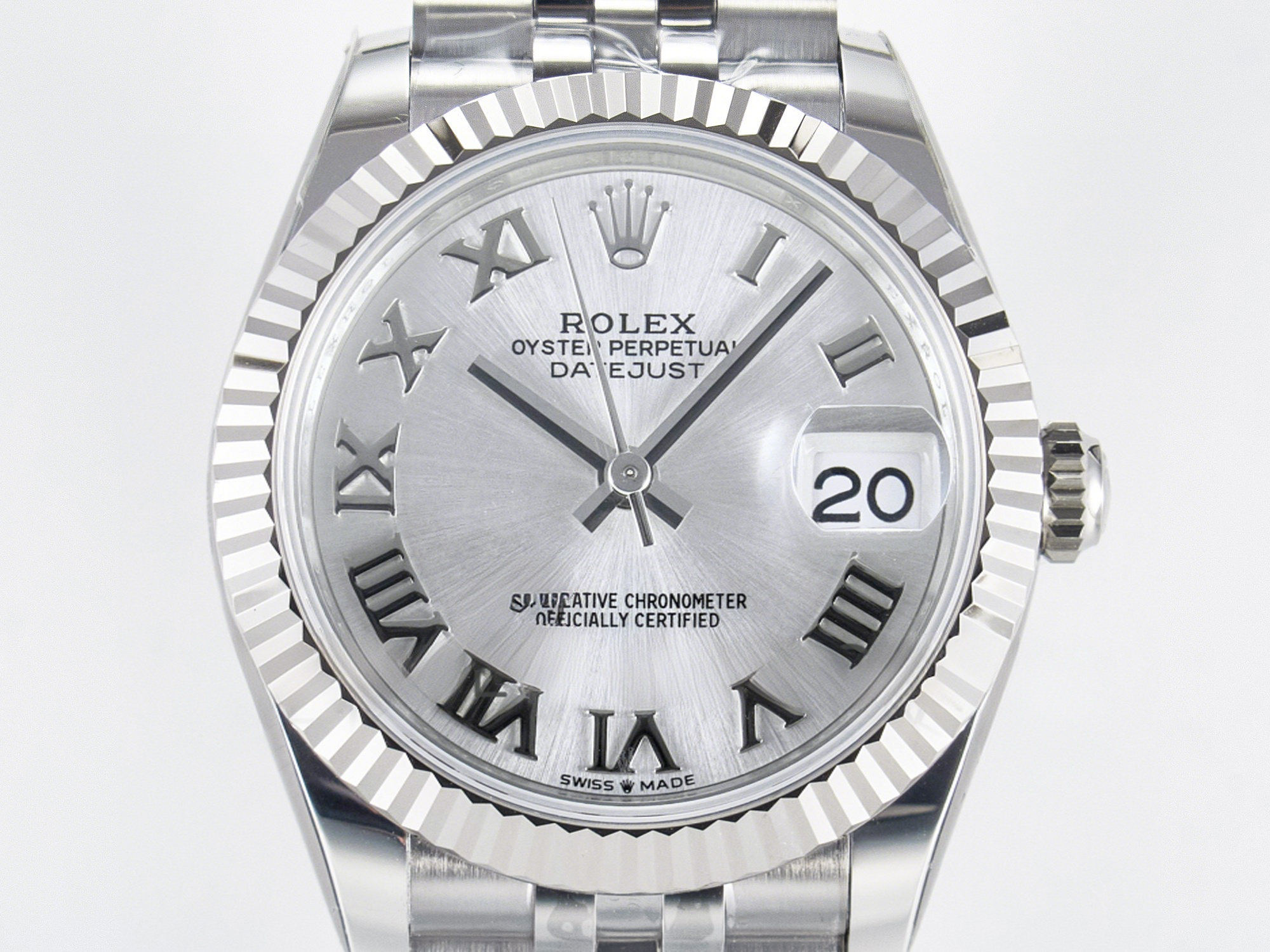 Rolex DateJust 31 278274 ARF 1:1 Best Edition 904L Steel Silver Roman Diamonds Dial on SS Jubilee Bracelet ETA 2688-fasswatch