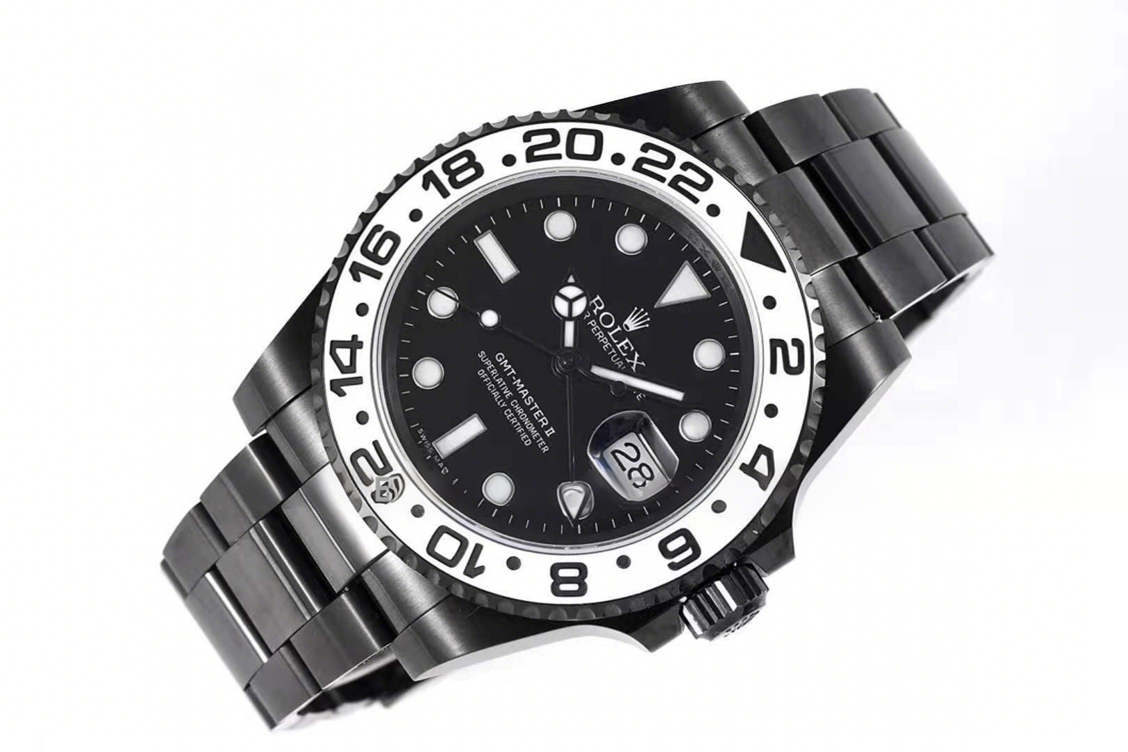 Rolex GMT Master II 116710 “Oreo” Black Dial in PVD-fasswatch