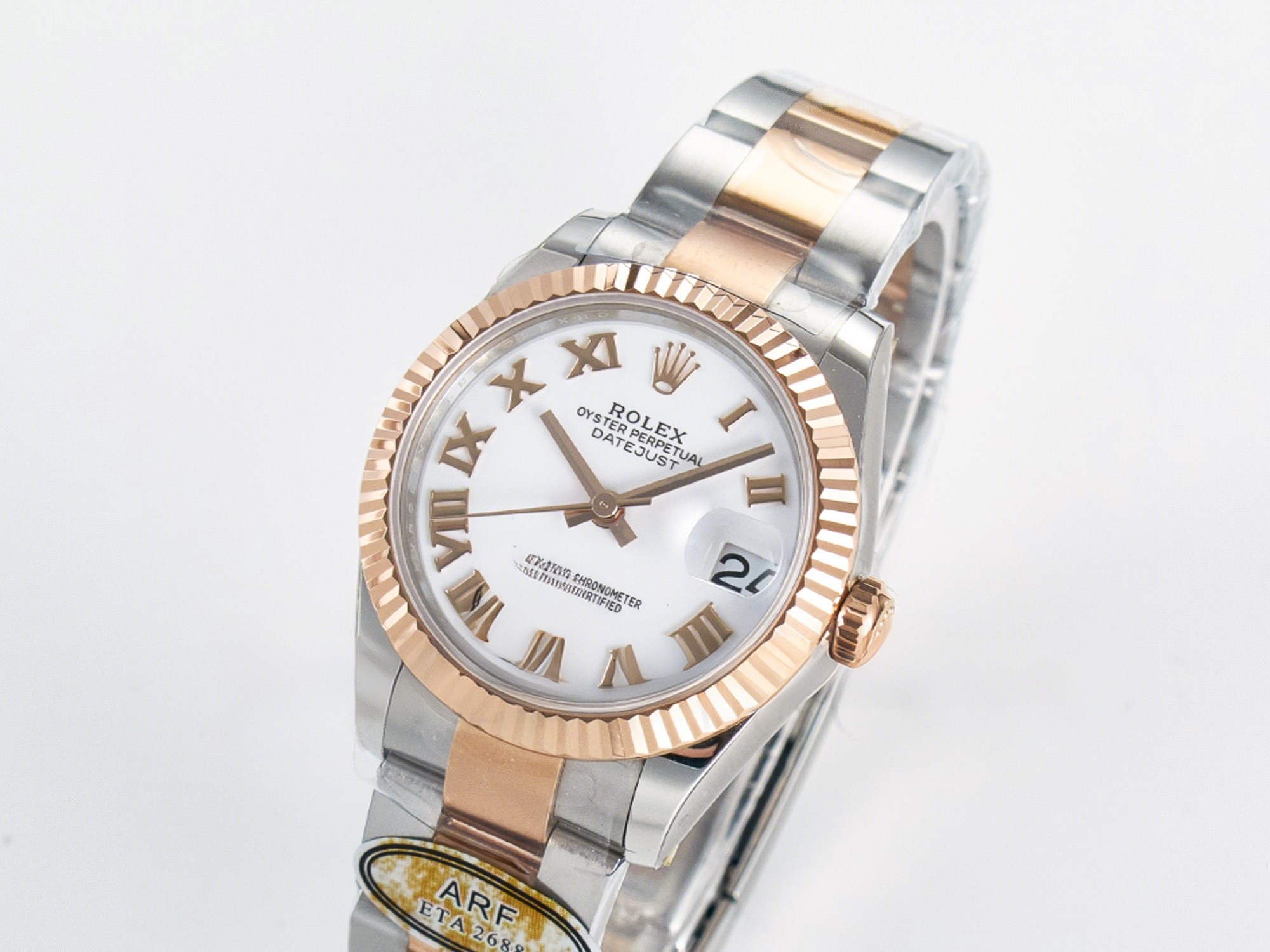 Rolex DateJust 31 278271 ARF 1:1 Best Edition 904L Steel White Roman Dial on SS/RG Oyster Bracelet ETA 2688-fasswatch