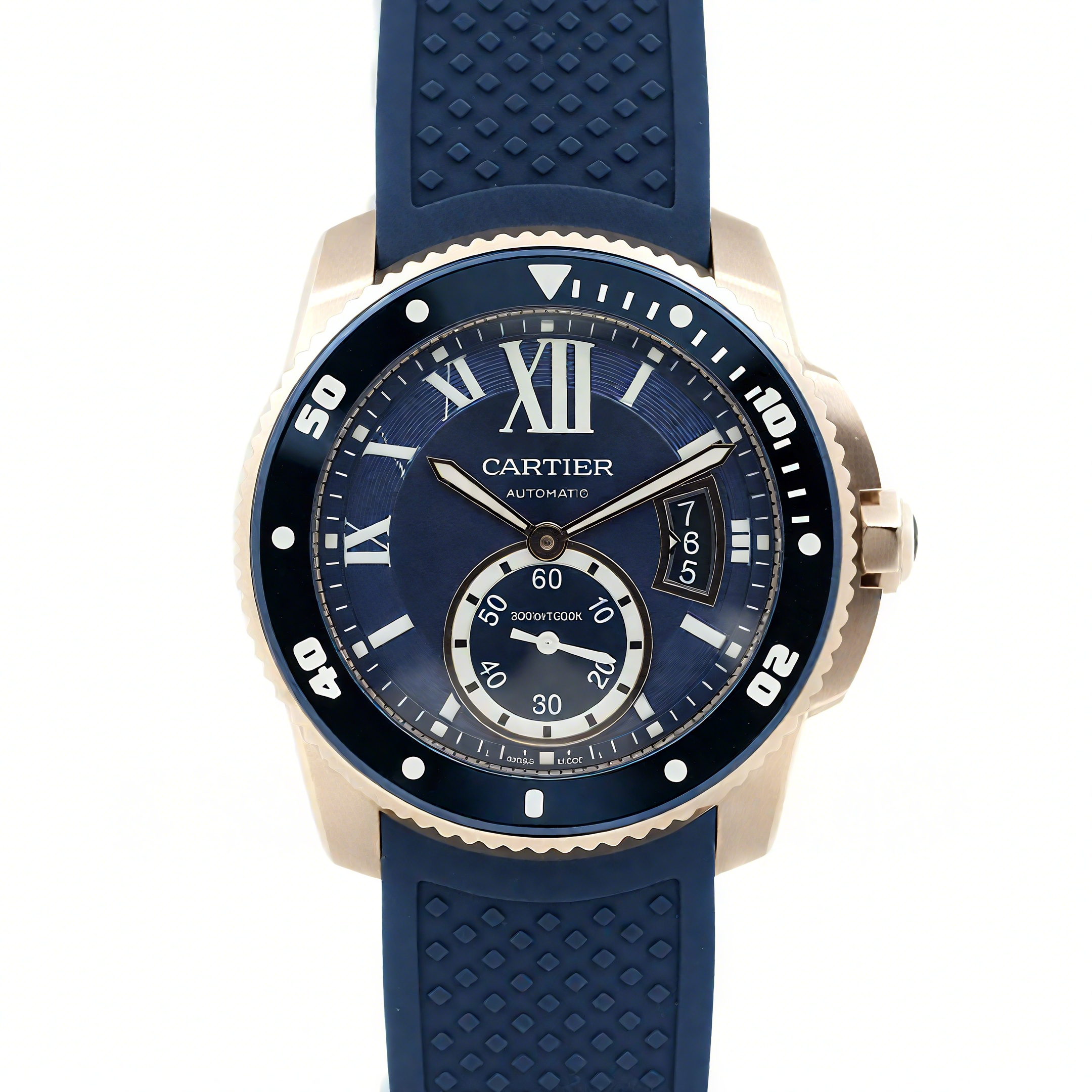 Calibre de Cartier Diver Blue Dial in Rose Gold-fasswatch