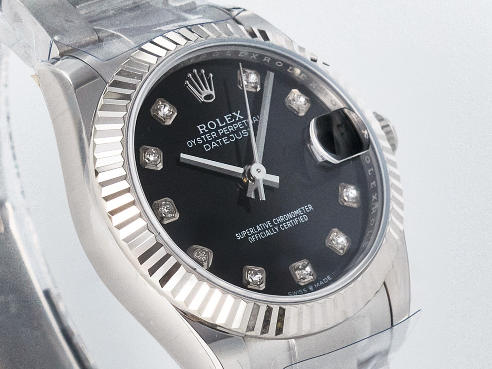 Rolex DateJust 31 278274 ARF 1:1 Best Edition 904L Steel Black Diamonds Dial on SS Oyster Bracelet ETA 2688-fasswatch