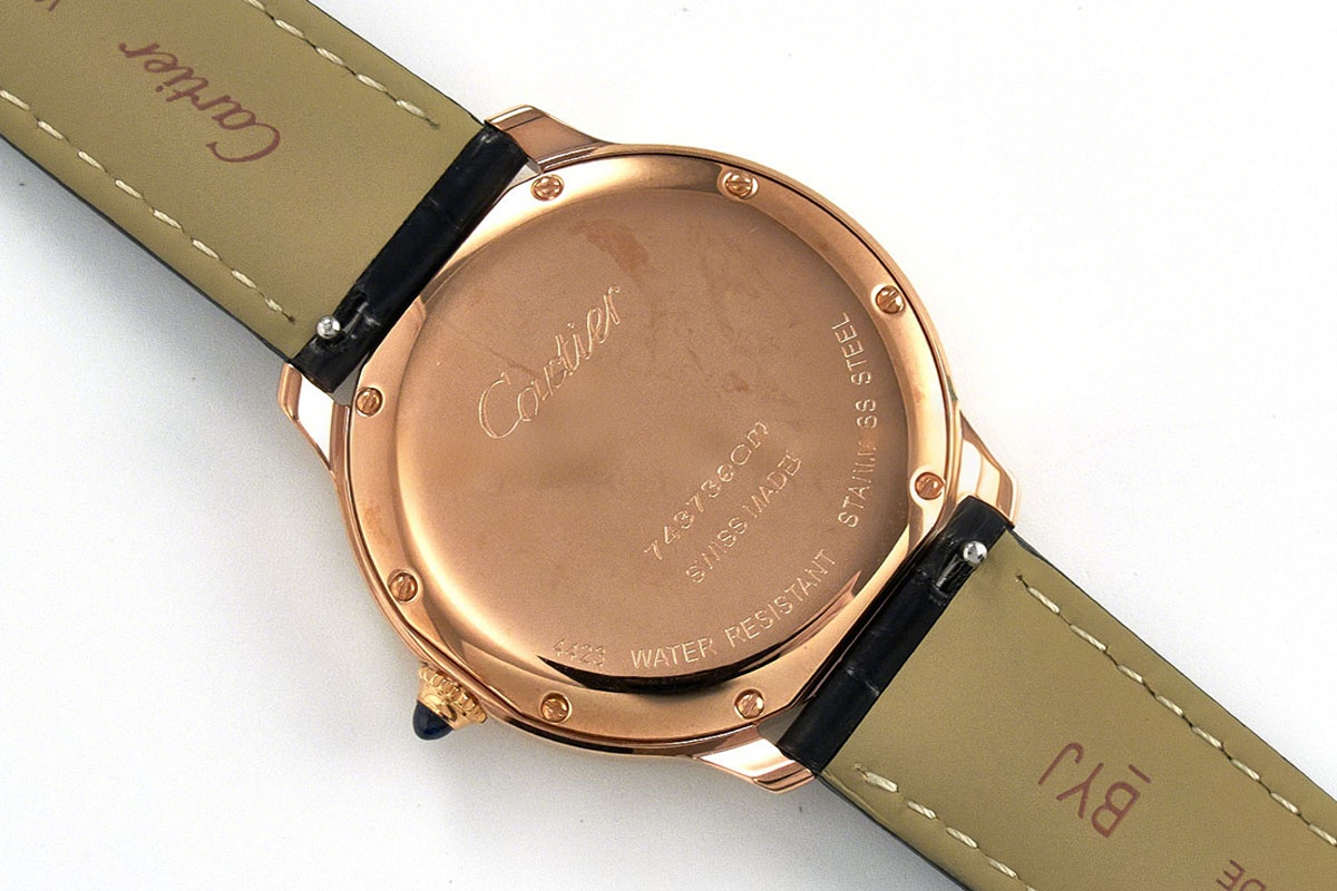 Cartier Ronde Must De Cartier 36mm White Dial in Rose Gold-fasswatch