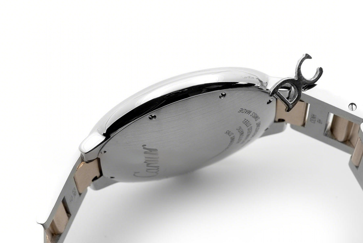 Cartier Ballon Bleu De Cartier 36mm Silver Dial in Steel/ Pink Gold-fasswatch