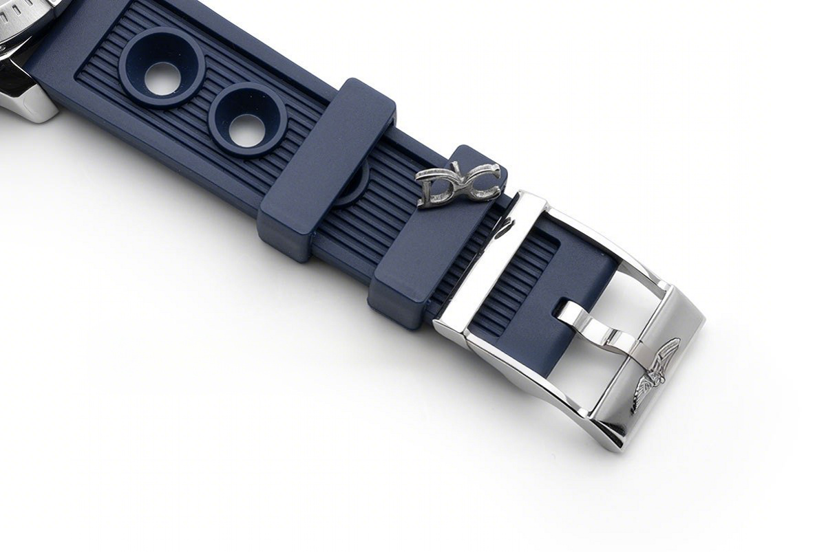 Breitling Colt Chronograph 44mm Blue Dial in Steel on Blue Rubber Strap-fasswatch