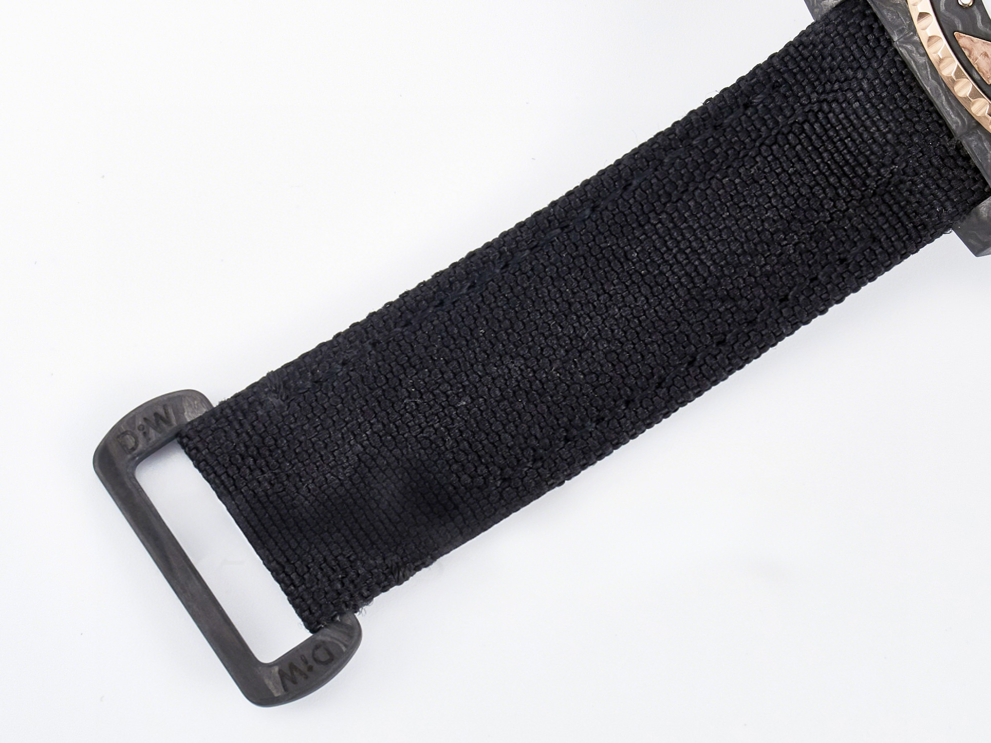 Rolex GMT Carbon DIWF Best Edition Black Carbon Dial RG Markers on Black Nylon Strap SA3186 CHS-fasswatch